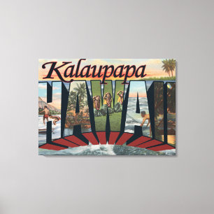 Impressão Em Tela Kalaupapa, Havaí - grandes cenas da letra