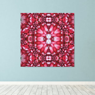 Impressão Em Tela Kaleidoscópio Crimson Dahlia