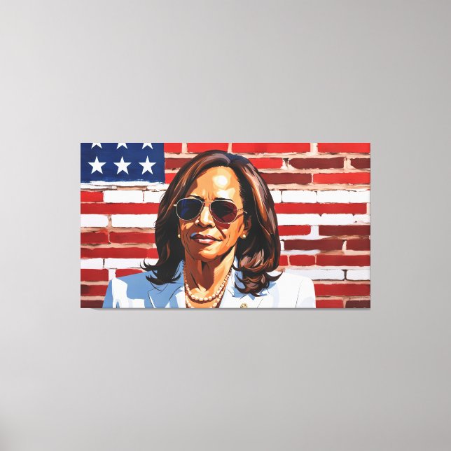 IMPRESSÃO EM TELA KAMALA HARRIS (Frente)