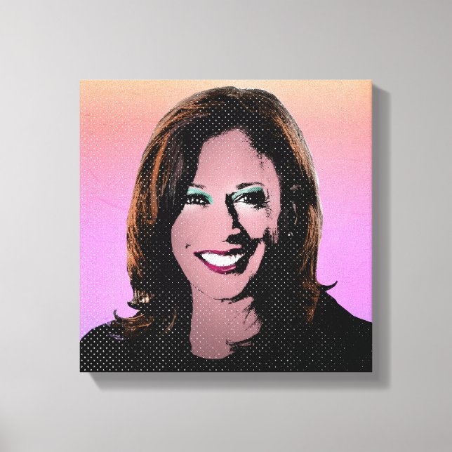 Impressão Em Tela Kamala Harris Pop Art Painting (Frente)