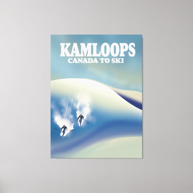 Impressão Em Tela Kamloops Canadá para esqui (Frente)