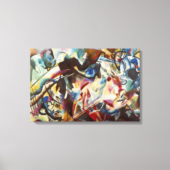 Impressão Em Tela Kandinsky Composition VI Abstrato Pintura (Frente)