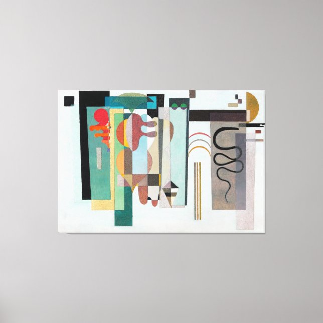 Impressão Em Tela KANDINSKY - DOIS PONTOS VERDES - 1935 - Bauhaus - (Frente)