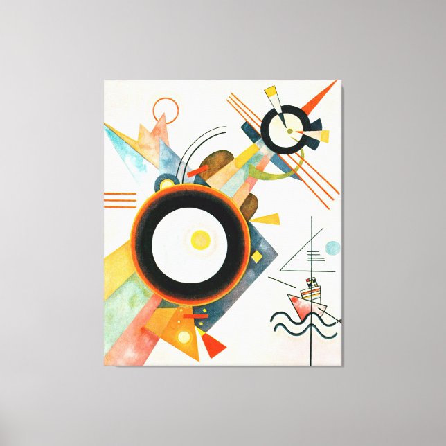 IMPRESSÃO EM TELA KANDINSKY - IMAGEM COM FORMAS DE ARROWHEAD - 1923  (Frente)