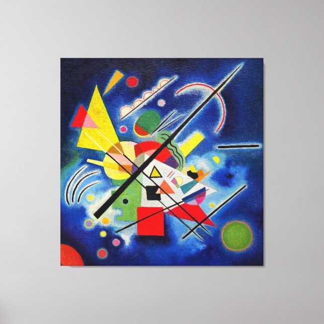 Impressão Em Tela KANDINSKY - PINTURA AZUL - 1924 - Bauhaus - (Frente)