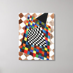 Impressão Em Tela Kandinsky - pintura colorida verificada,