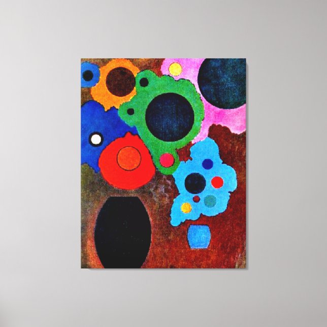 Impressão Em Tela Kandinsky - Preto Crescente, (Frente)