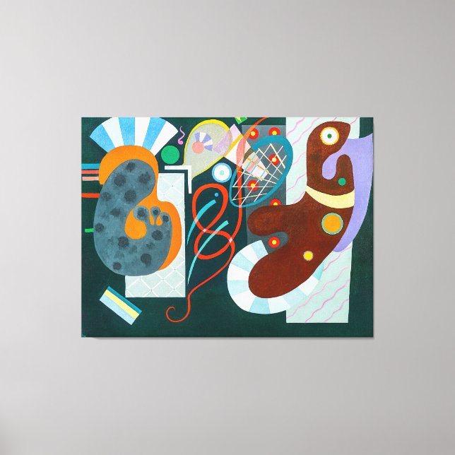 Impressão Em Tela KANDINSKY - RED KNOT (Noeud Rouge) - 1936 - (Frente)