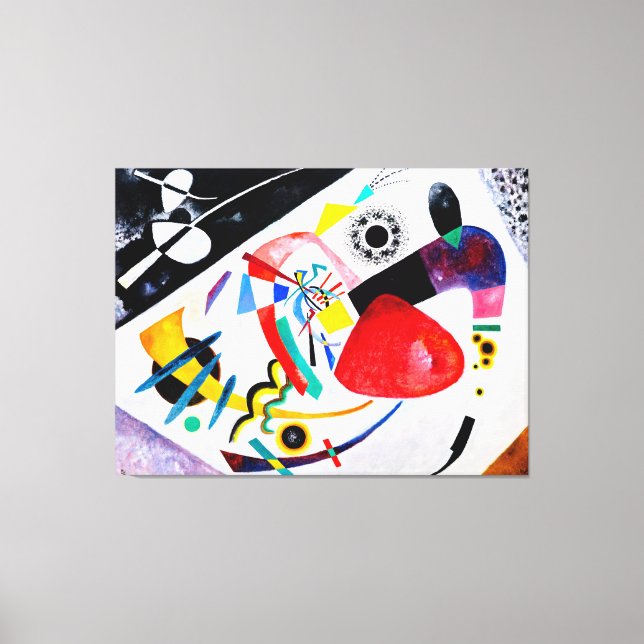 Impressão Em Tela KANDINSKY - RED SPOT II - 1921 - Bauhaus - (Frente)