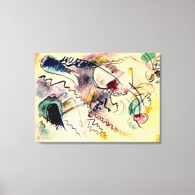 Impressão Em Tela Kandinsky - Sem título, trabalho de arte de 1913 (Frente)