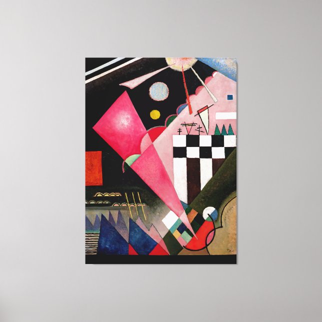 Impressão Em Tela KANDINSKY - TINTA DE CALMA (Scharfruhiges Rosa) - (Frente)