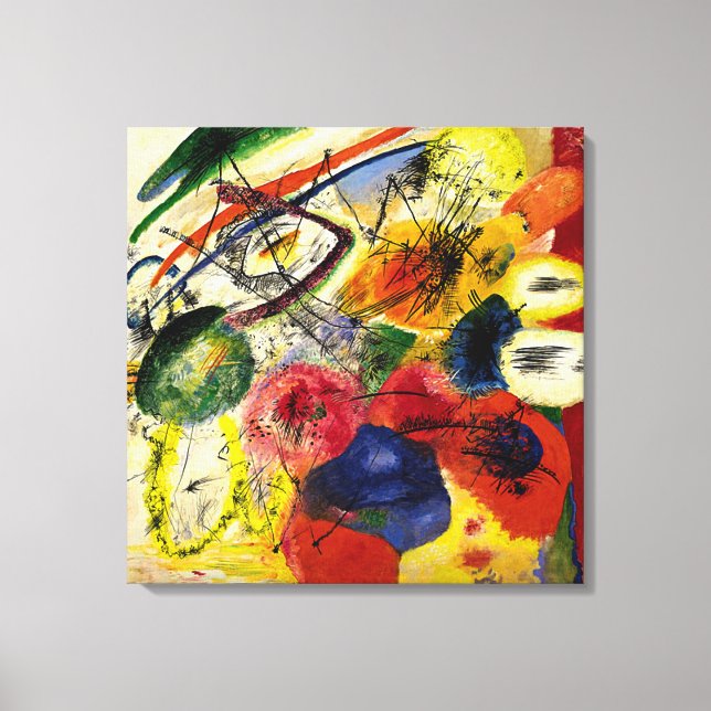 Impressão Em Tela Kandinsky - Traços Pretos (Frente)