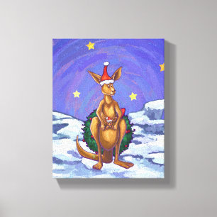 Impressão Em Tela Kangaroo Christmas StarNight