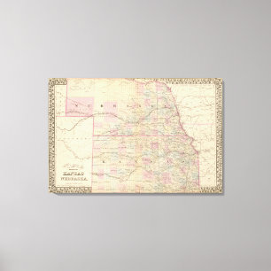 Impressão Em Tela Kansas, Nebraska