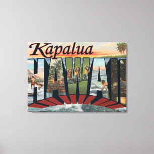 Impressão Em Tela Kapalua, Havaí - grandes cenas da letra