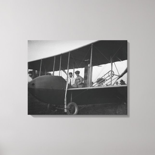 Impressão Em Tela Katharine Wright com Orville no modelo HS (Frente)