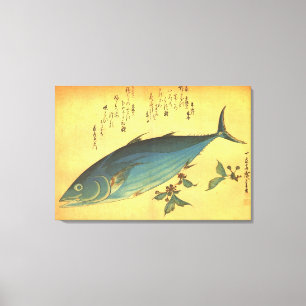 Impressão Em Tela Katsuo (Atum Skipjack) - Peixe Colorido de Hiroshi