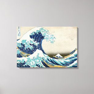 Impressão Em Tela Katsushika Hokusai - A onda do Excelente de Kanaga
