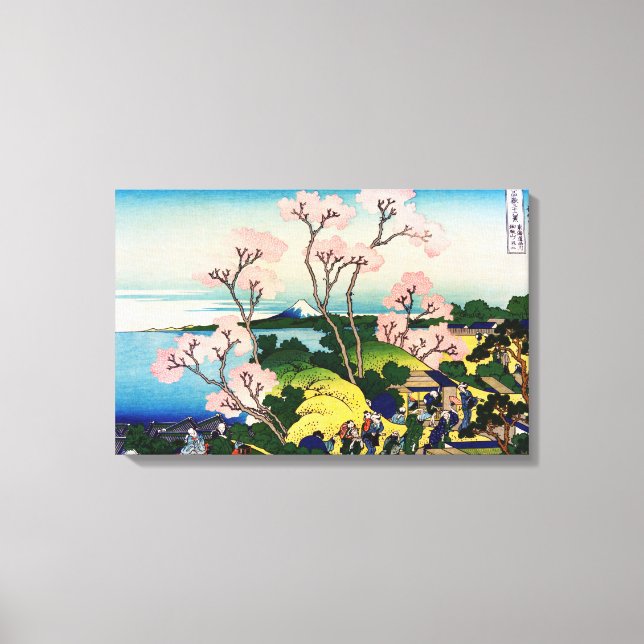 Impressão Em Tela Katsushika Hokusai - Gotenyama, Tokaido, Shinagawa (Frente)