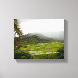 Impressão Em Tela Kauai, Hawaii Lush Fields Landscape
