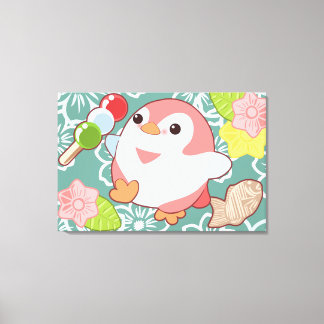 Impressão Em Tela Kawaii Penguins