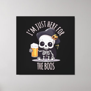 Impressão Em Tela Kawaii Skeleton Halloween Oktoberfest