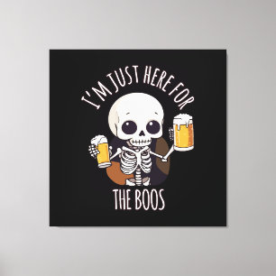 Impressão Em Tela Kawaii Skeleton Halloween Oktoberfest