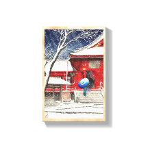 Kawase Hasui Neve no Ueno Kiyomizudo hanga arte