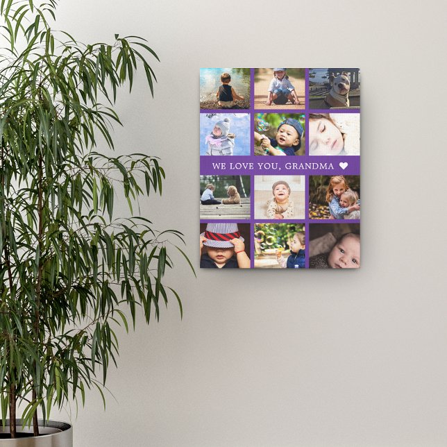 Impressão Em Tela Keepsawn Foto Colagem Vovó Roxo (Criador carregado)