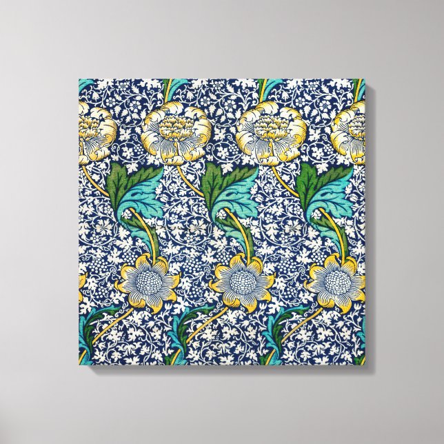 Impressão Em Tela Kennet Pattern (por William Morris) (Frente)