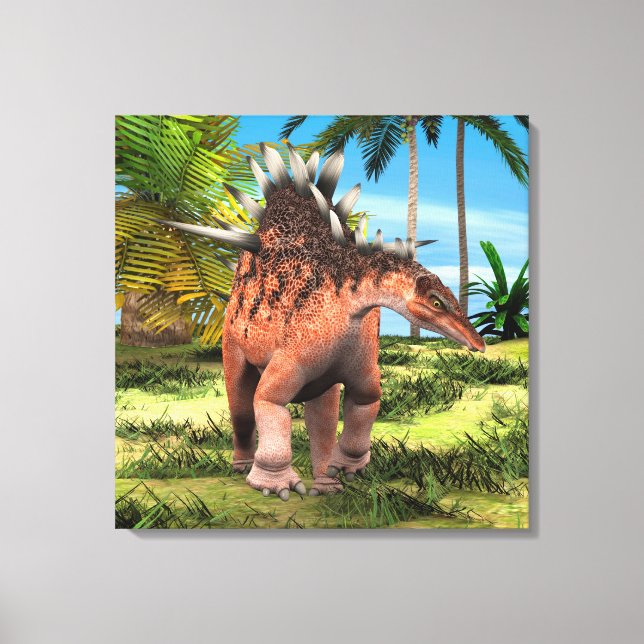 Impressão Em Tela Kentrosaurus Dinossauro Selva Arte Pré-Histórica (Frente)