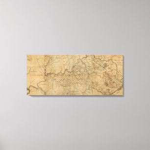 Impressão Em Tela KentuckyPanoramic MapKentucky