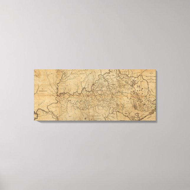 Impressão Em Tela KentuckyPanorâmica MapKentucky (Frente)