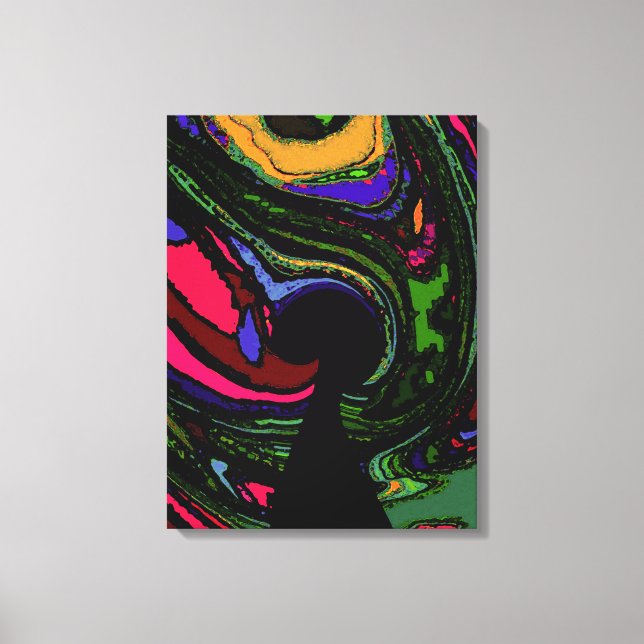 Impressão Em Tela Keyhole Psicodélico ~ 24x18,75"Cânv Embrulhado (Frente)