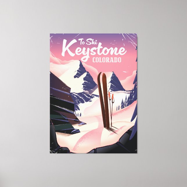 Impressão Em Tela Keystone para esqui (Frente)