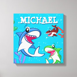 Impressão Em Tela Kids Sharon Underwater Blue Sea Life Ocean