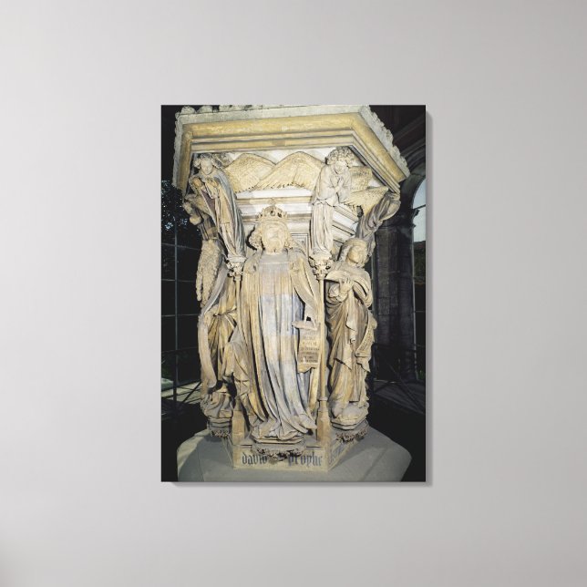 Impressão Em Tela King David flanqueado por Moisés e Jeremiah (Frente)