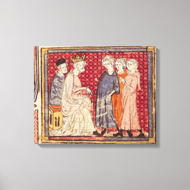 Impressão Em Tela King Philippe I , Grandes Chroniques de França (Frente)