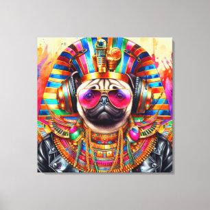 IMPRESSÃO EM TELA KING TUT PUG LEGAL 2