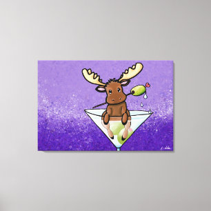 Impressão Em Tela KiniArt Moose Martini