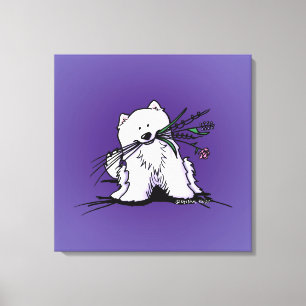 Impressão Em Tela KiniArt Samoyed Charm