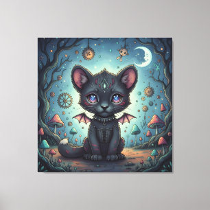 Impressão Em Tela Kit de Bebê Fantasia Gótica Bat