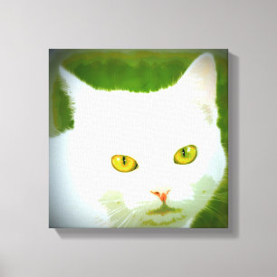 Impressão Em Tela kittycat branco