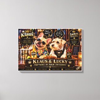 Impressão Em Tela Klaus & Lucky Parceiros em Decisões de Enchentes d
