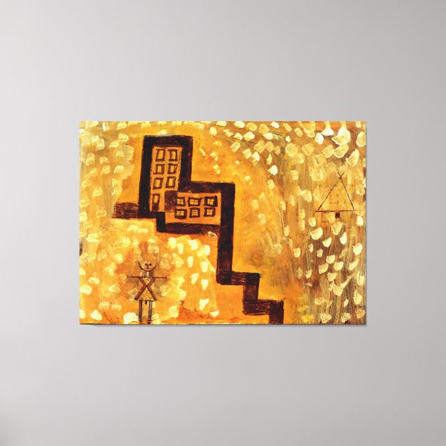 Impressão Em Tela Klee - A Casa do Alto (Frente)