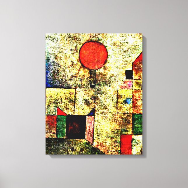 Impressão Em Tela Klee - Balão Vermelho (Frente)