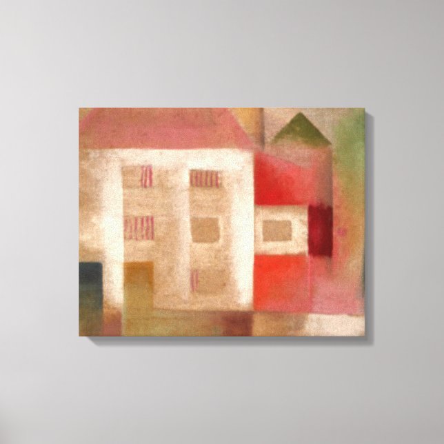 Impressão Em Tela Klee - Casa nos Subúrbios (Frente)