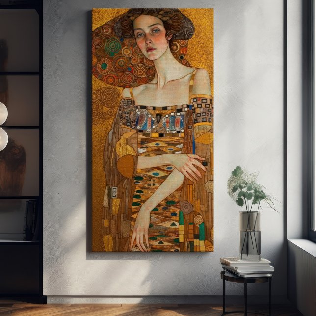 Impressão Em Tela Klimt Adele Bloch-Bauer - Dourada Canva de Pintura (Criador carregado)