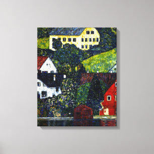 Impressão Em Tela Klimt - Casas em Unterach no Attersee