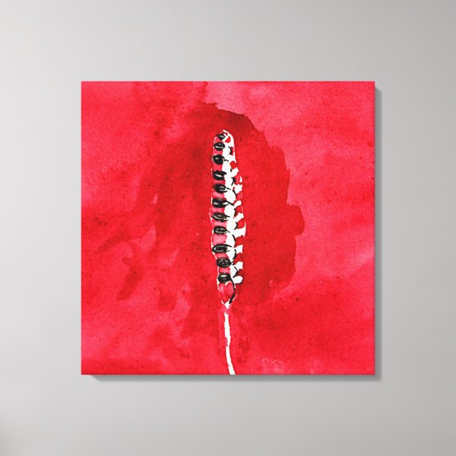 Impressão Em Tela Klint - Sobre a Visão de Flores e Árvores, Grãos (Frente)